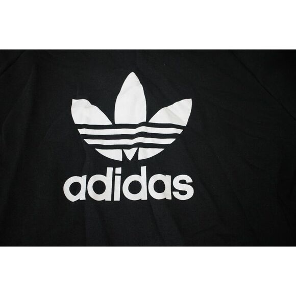 Adidas Trefoil Logo Black Sweatshirt XL Pullover Crewneck Vintage Style - Picture 3 of 7